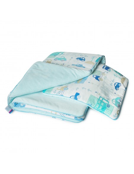 Decke + Kissen für Babybett und Kinderwagen 70x95 cm / 30x45 cm