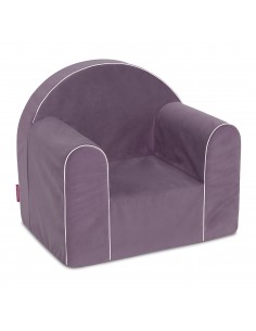 Fotelik dla dzieci z pianki Mini Welur niebieski 2