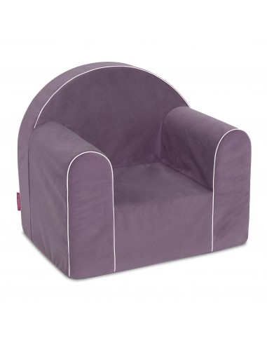 Fotelik dla dzieci z pianki Mini Welur brązowy