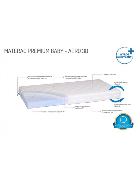 MATERAC PREMIUM BABY - AERO 3D